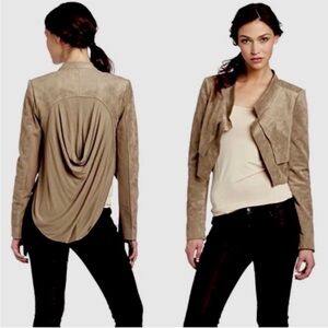 BCBGMaxAzria Khaki Women's faux suede Jacket Norton NWT